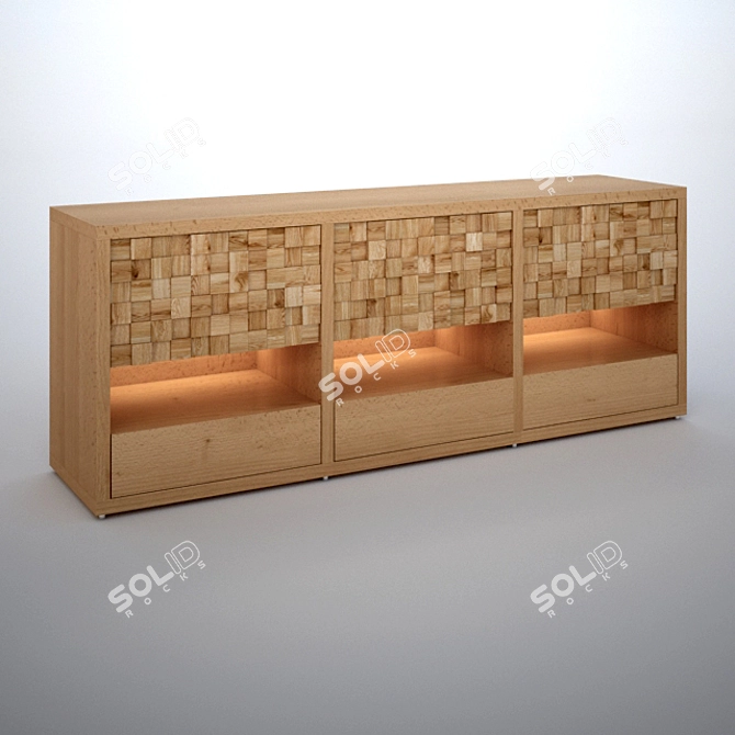 Modern Voglauer v-quadro Drawers - Space Saving and Stylish 3D model image 1