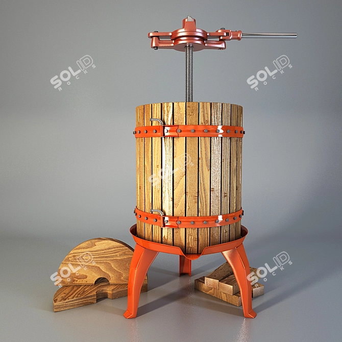 Hand Press Wine Press 3D model image 1