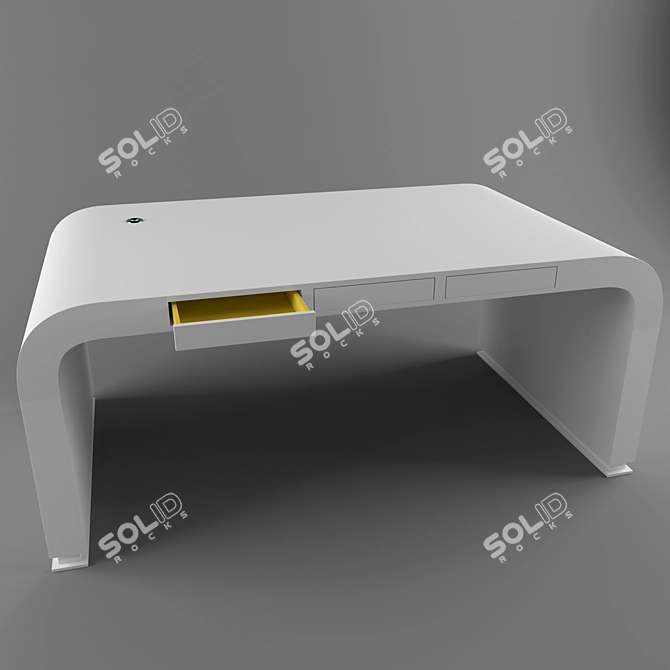 Hi-Tech Office Table 3D model image 1