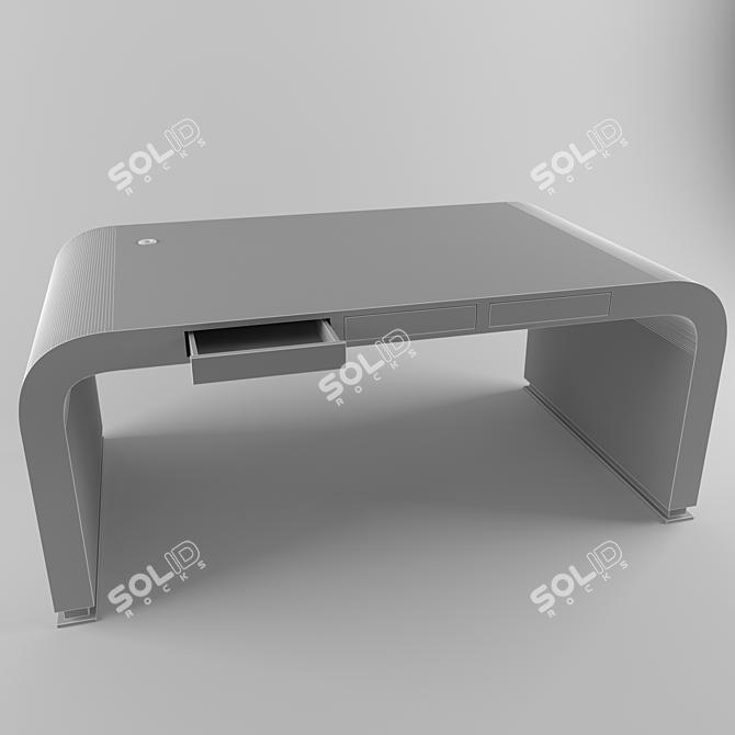 Hi-Tech Office Table 3D model image 2