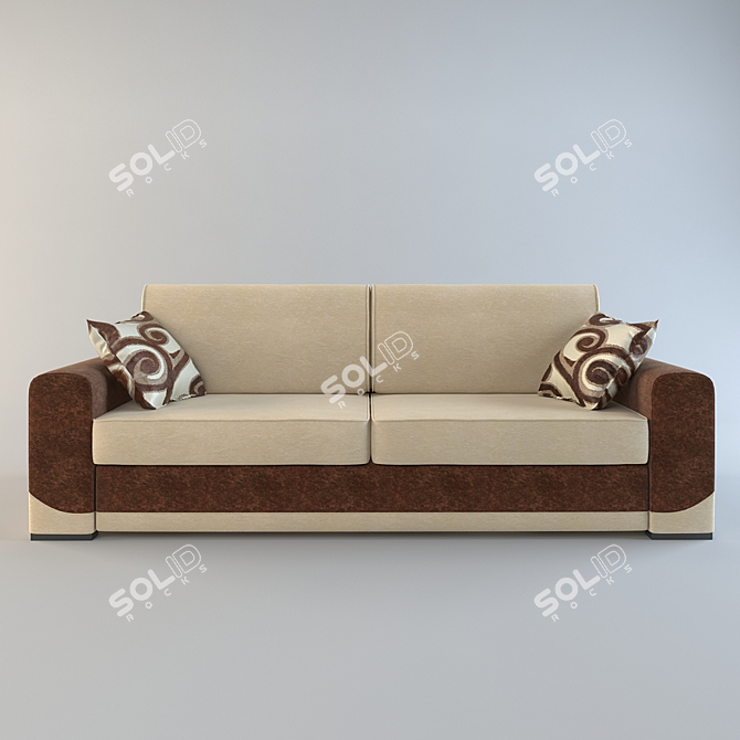 Stylish "Favorite" Sofa 3D model image 1