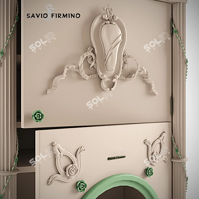 Title: Castle TV Wall - Savio Firmino Children's Furniture 3D model image 2