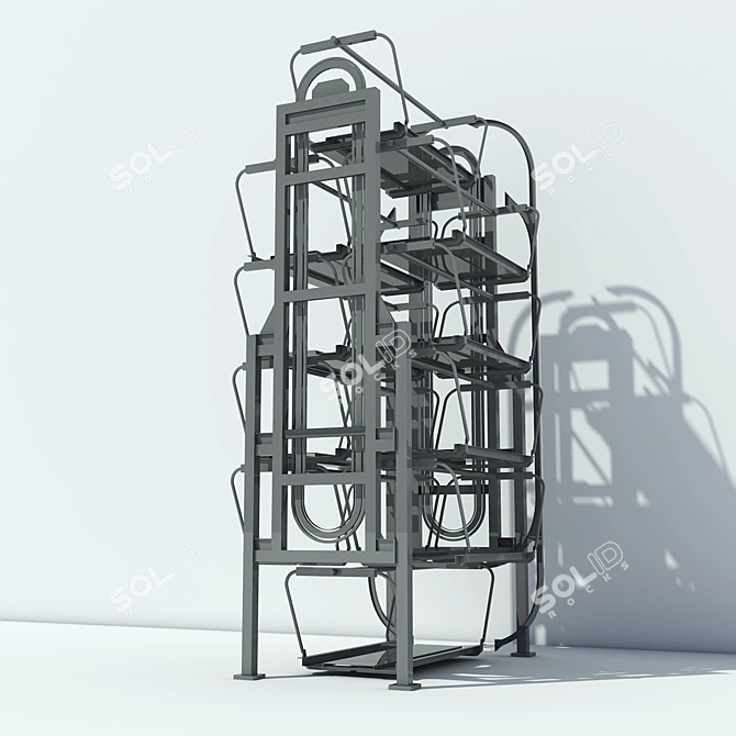 Compact Rotary Parking System 3D model image 1