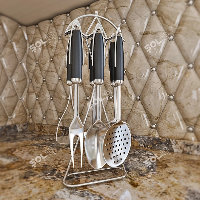 Versatile Kitchen Utensil Set 3D model image 1