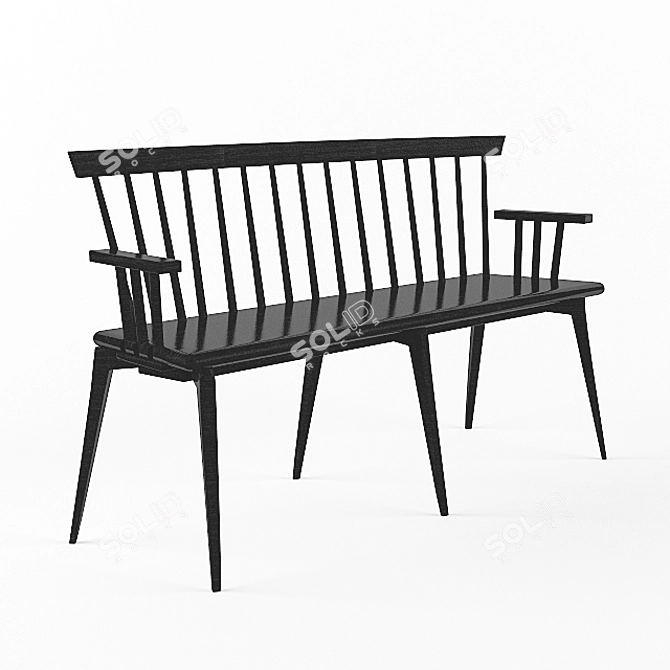 Lavka: Stylish Painted MDF Bench 3D model image 1