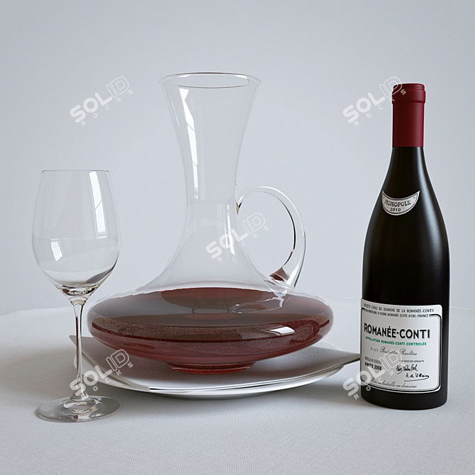 Elegant Sommelier Tool Set 3D model image 2