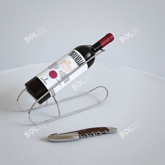 Elegant Sommelier Tool Set 3D model image 3