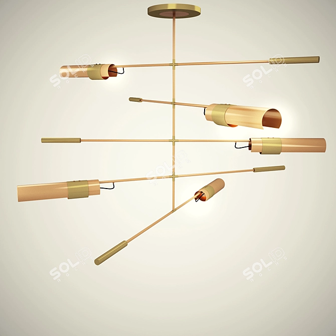 Sleek Koben Suspension Light 3D model image 3