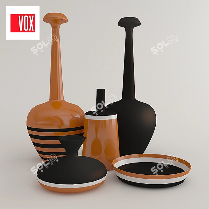Elegant Polish Vases: Beautiful Home Decor 3D model image 2
