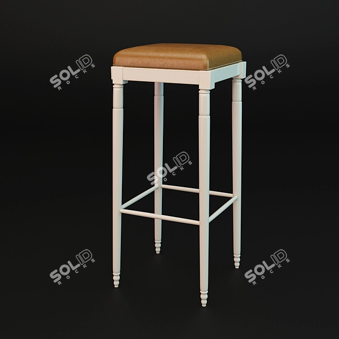 Modern Swivel Bar Stool 3D model image 1