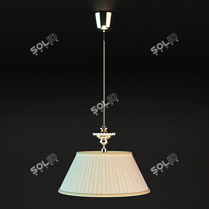 Elegant Ivory Pendant Light 3D model image 1