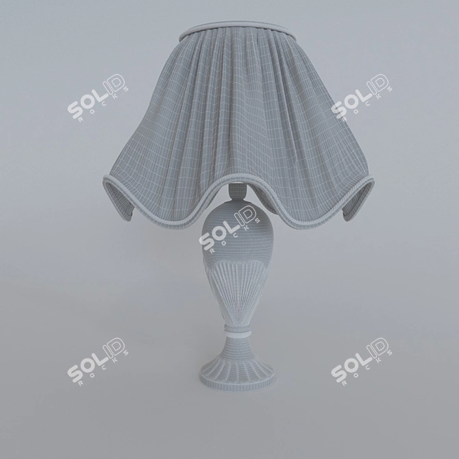 Elegant Gold Table Lamp - Belle Epoque 3D model image 2