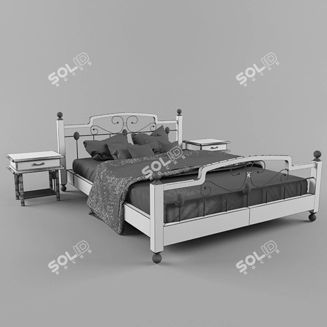 Rostovi Bedroom Set 3D model image 2