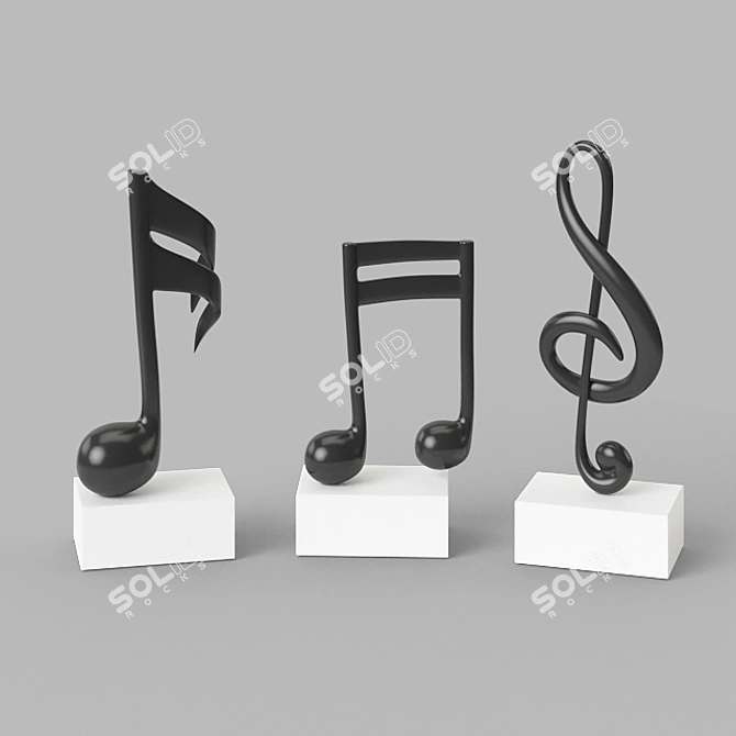Melody Makers: Musical Symbol Figures 3D model image 1