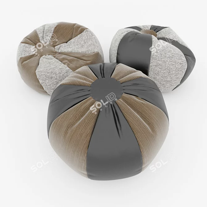 Versatile Ball Pouf: Perfect Accent for Any Space! 3D model image 1