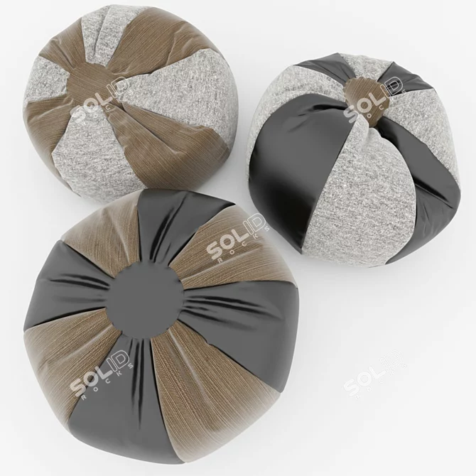 Versatile Ball Pouf: Perfect Accent for Any Space! 3D model image 2