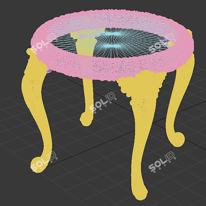 Title: Faberge Collection Side Table 3D model image 2