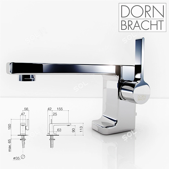 DORNBRACHT Lulu Single-Lever Mixers (x3) 3D model image 3