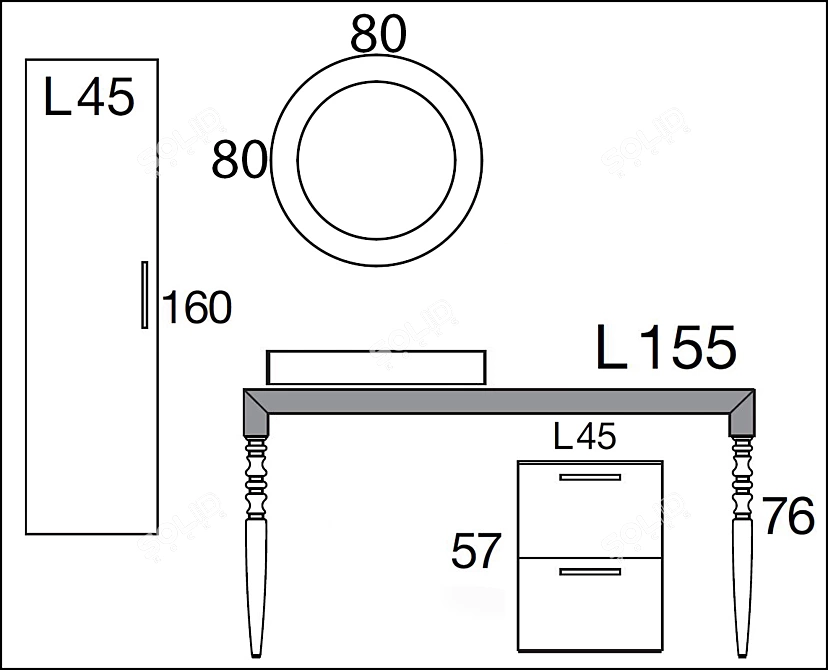 Cutting-Edge "Deko" Bathroom Collection 3D model image 2