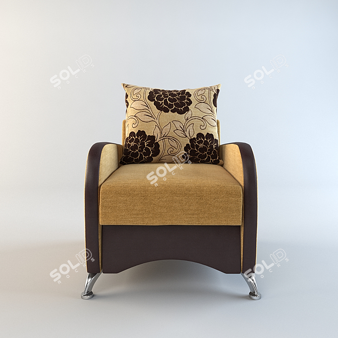 Elegant "La Gioconda" Armchair 3D model image 2