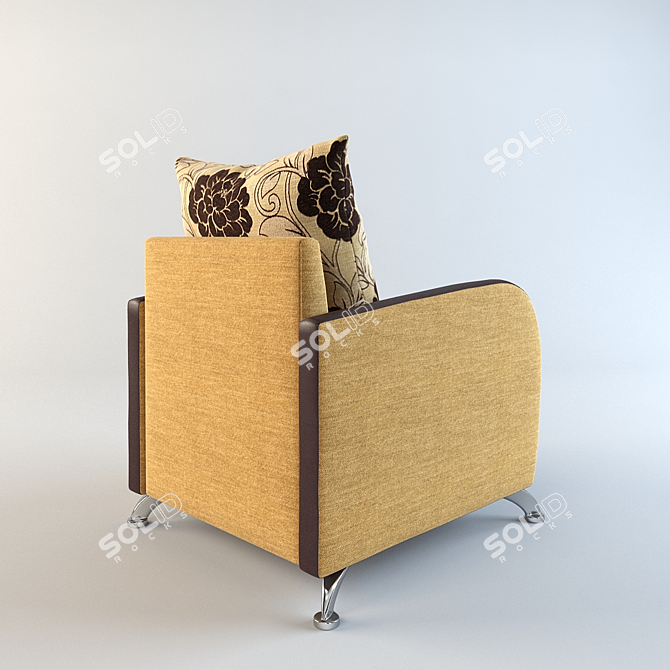 Elegant "La Gioconda" Armchair 3D model image 3