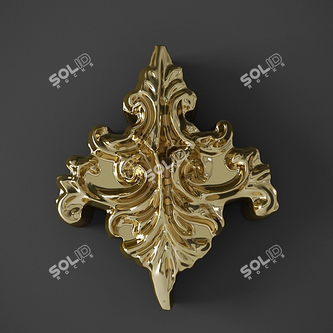 Elegant Stucco Decor 3D model image 1