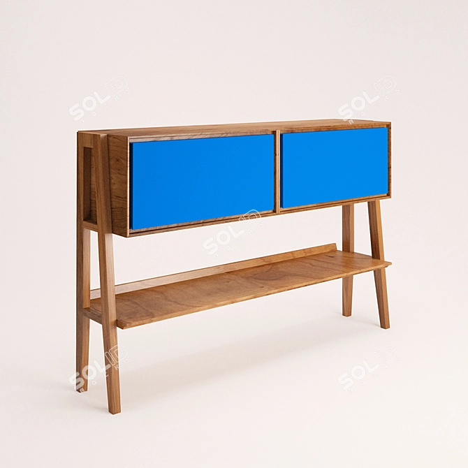 Sleek Console Table with Zero Cavalletto Design 3D model image 1