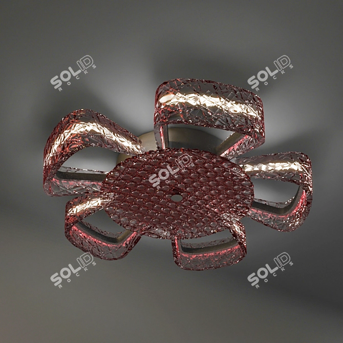 Floral Blossom Ceiling Lamp 3D model image 1