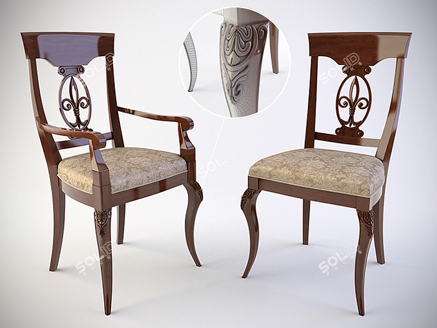 Stella Del Mobile Table Chairs 3D model image 2