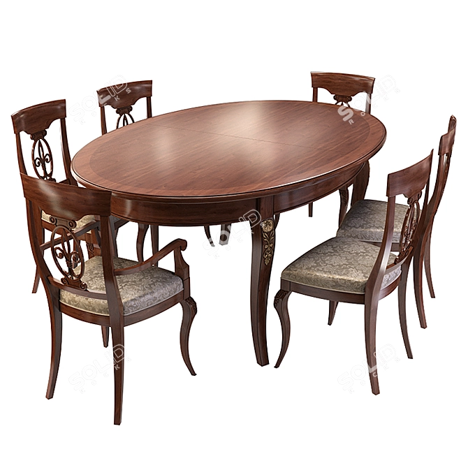 Stella Del Mobile Table Chairs 3D model image 4