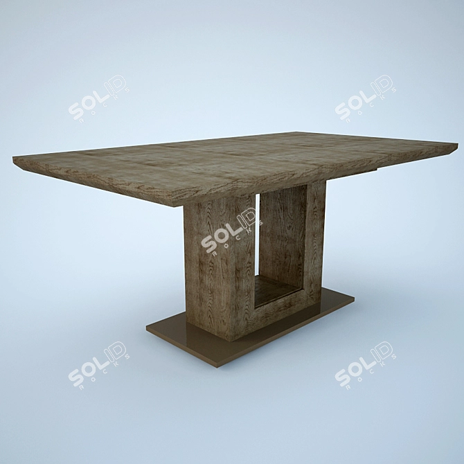 Gautier Rectangular Table Set 3D model image 1