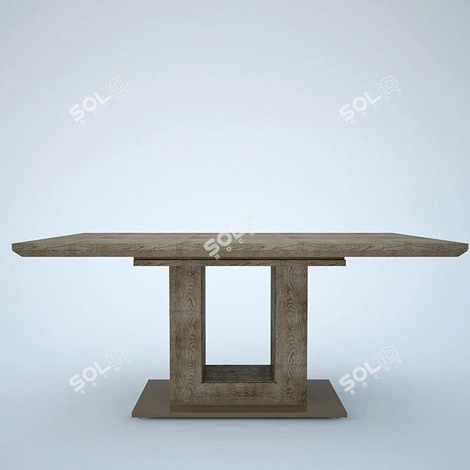 Gautier Rectangular Table Set 3D model image 2