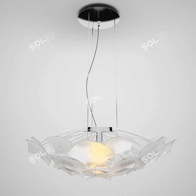 Elegant Crystal Chandelier 3D model image 1