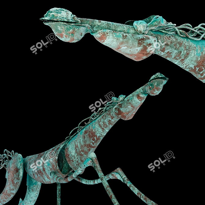 Graceful Equine Figurine 3D model image 2