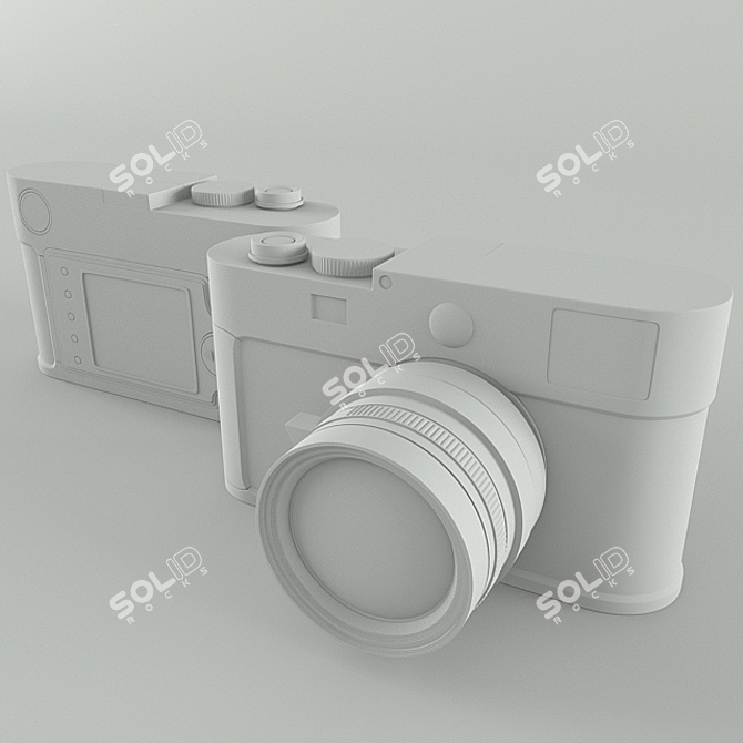 Leica M9 Titanium Camera: Sleek & Professional 3D model image 3