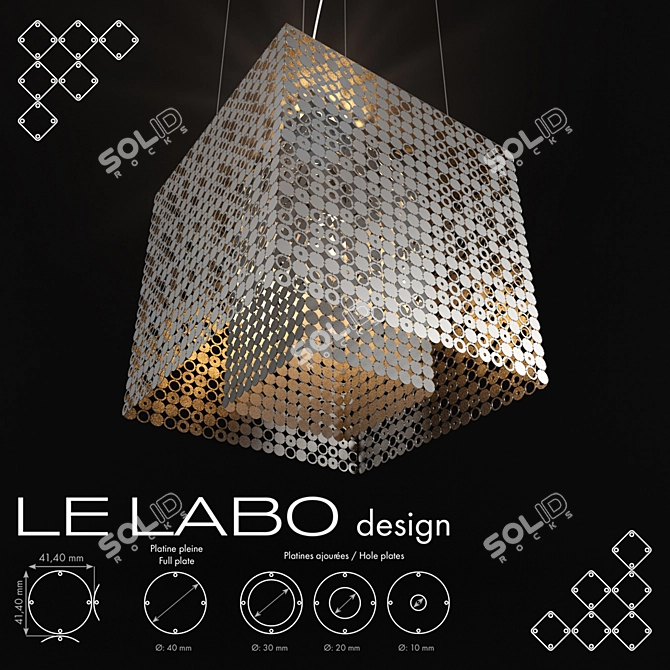 Bubble Lustre: Chic Illumination 3D model image 1