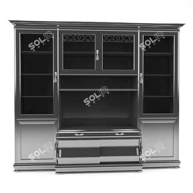 Modern TV Wall Unit 3D model image 1