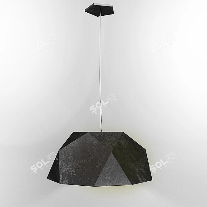 Polish Made Metal Edge Lamp 3D model image 1