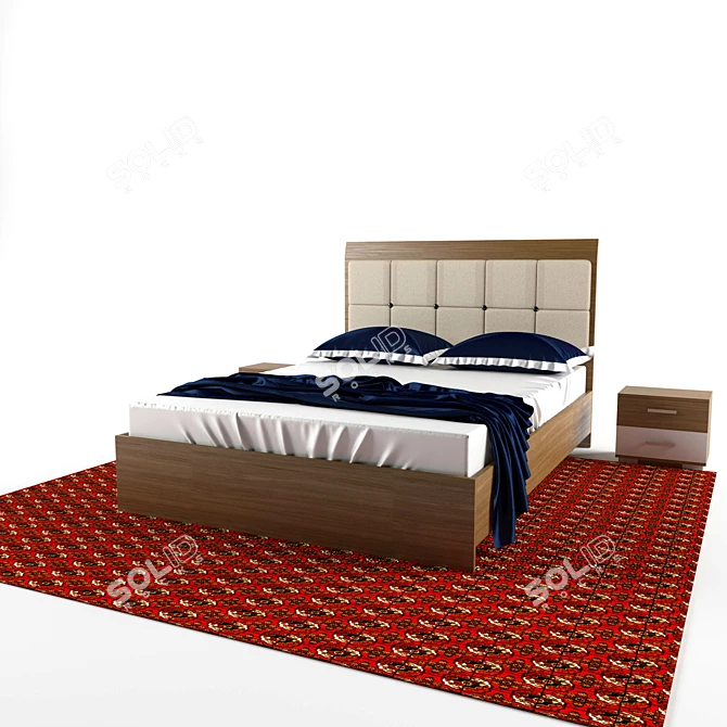 Natural Comfort Bed 3D model image 3