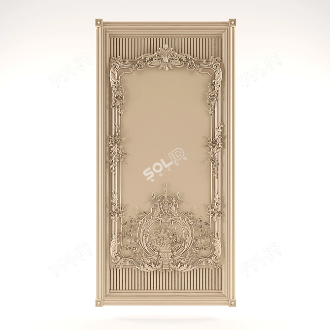 Classic Style Wall Panels 3D model image 1