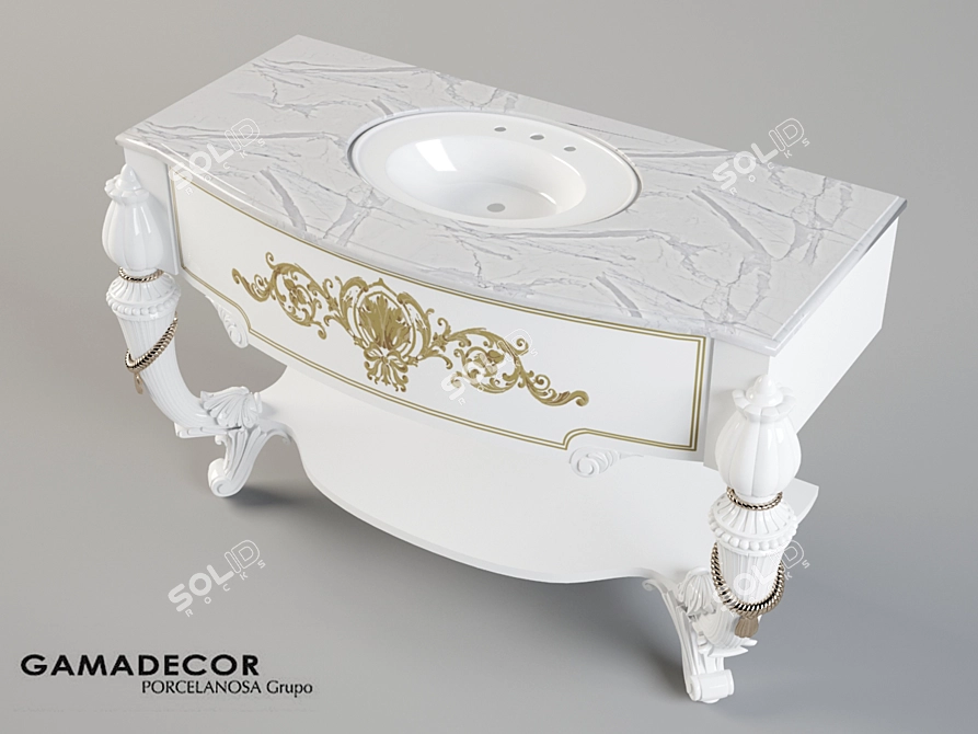 Elegant Poison Bathroom Furniture 3D model image 1