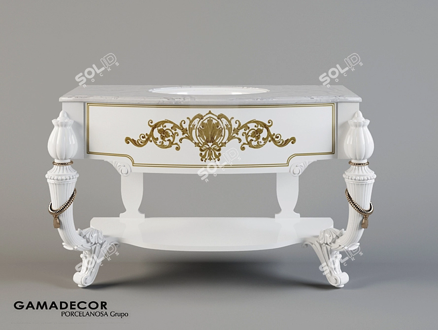 Elegant Poison Bathroom Furniture 3D model image 2