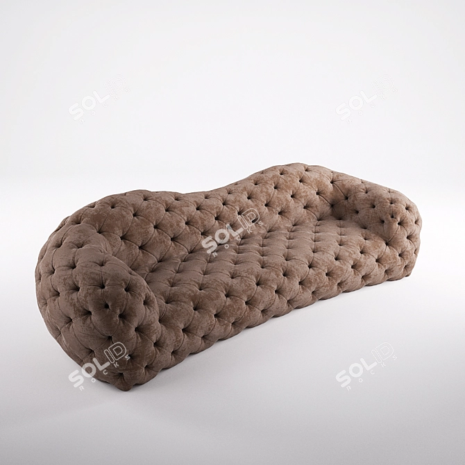 Luxury Italian Sofa: Nuvola 3 Seater 3D model image 1