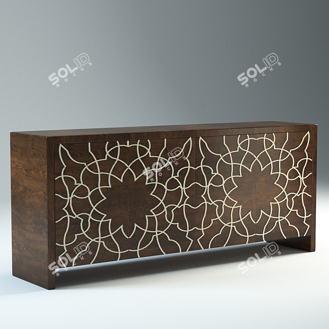 Modern Sideboard with 1000x1000 Dimensions 3D model image 1