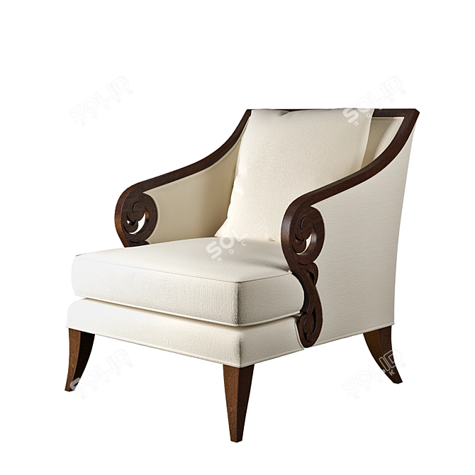 Elegant Christopher Guy Jude Armchair 3D model image 1