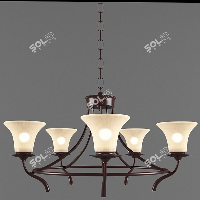 Regal Castle Chandelier 3D model image 1