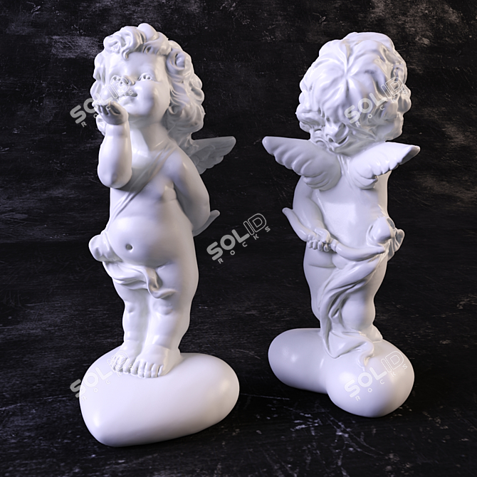 Celestial Love Cupid Figurine 3D model image 1