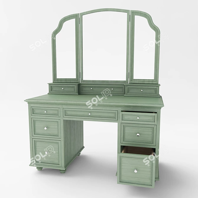 Elegant Vanity Table 3D model image 1