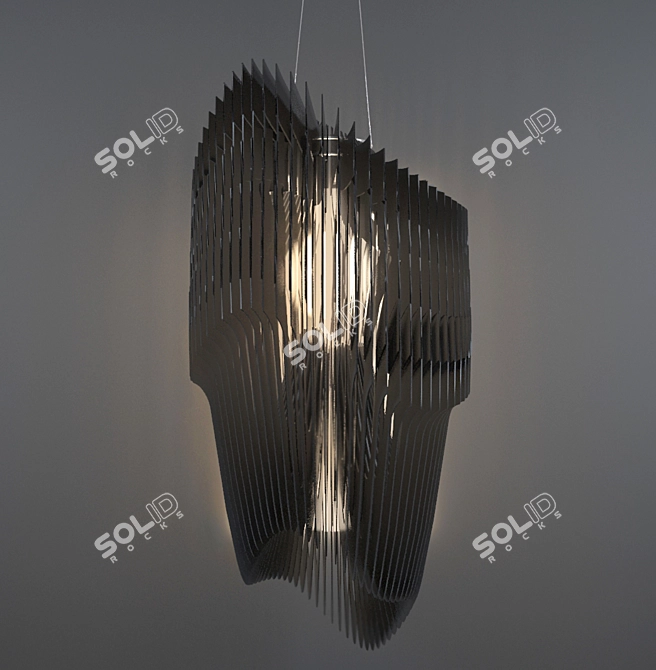Avia Zaha Hadid Chandelier: Elegant Italian Design 3D model image 1