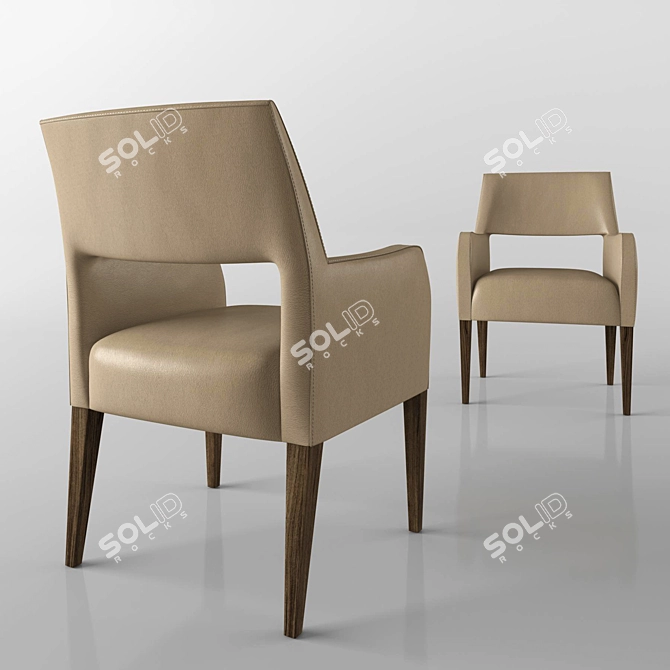 Luxury Malerba Chair: Elegant Solitaire 3D model image 1